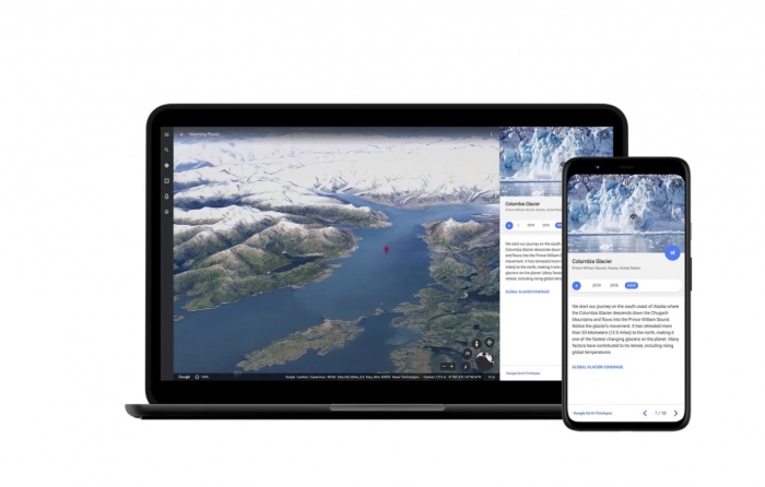 谷歌地球推出3D时间推移功能显示了气候变化对地球造成的破坏性